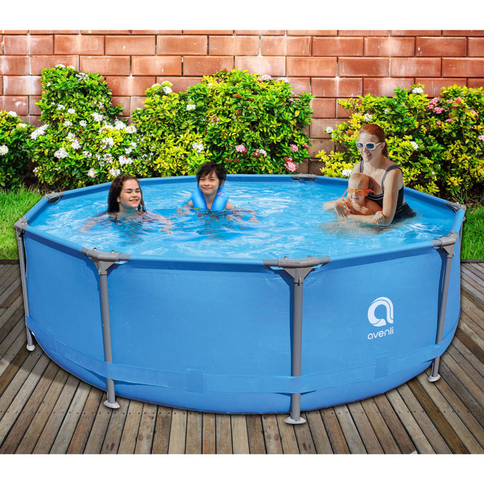 JLeisure Avenli 10ft x 30in Steel Frame LamTech Above Ground Pool with